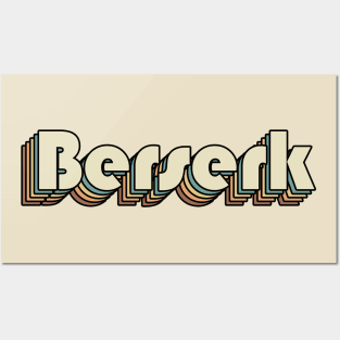 Berserk // Retro Rainbow Typography Style // 70s Posters and Art